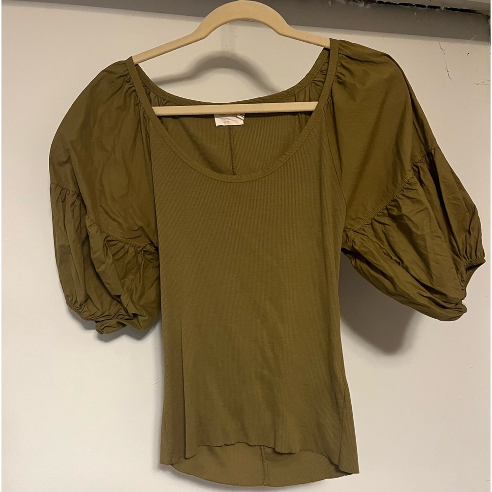 Nation LTD Sonora Olive Green Top EUC